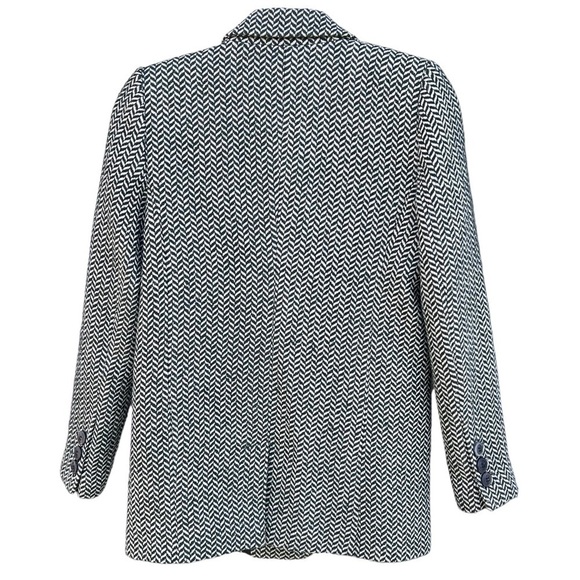 ANINE BING Fishbone Blazer Wool Blend Relaxed Fit Women’s XS Black/Green/White - Picture 4 of 15